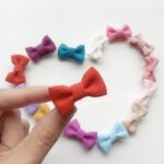 Mini laço de linho para bebês