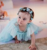 Tiara aramada para bebê azul - Imagem 2