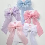 Laço de organza com pontas
