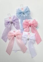 Laço de organza com pontas